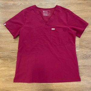Figs Dark Magenta Catarina One Pocket Top
